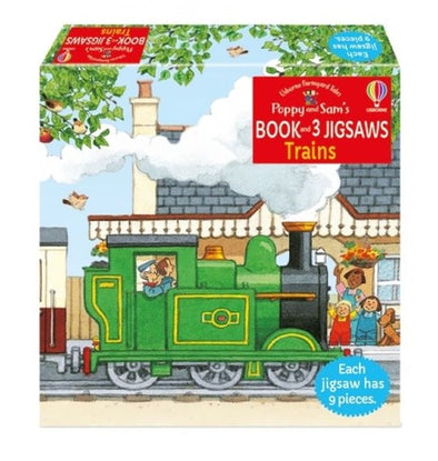 Poppy & Sam's 3 Book & 3 Jigsaws - Trains