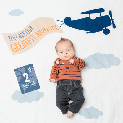 LuLujo Baby Blanket & Card Set