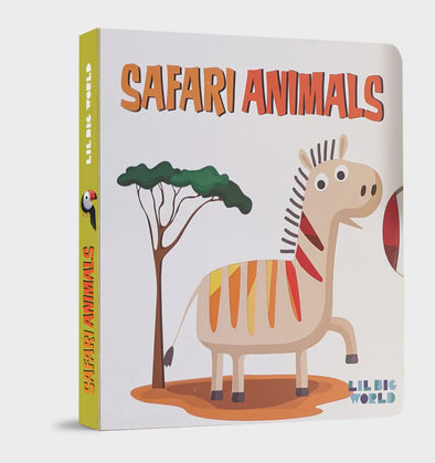 Lil Big World Board Book - Safari Animals