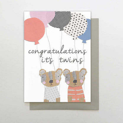 New Baby Card - Twins