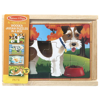 Wooden Jigsaw Puzzles in a Box - Pets