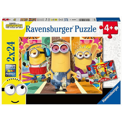 2 x 24 pc Puzzle - The Minions in Action