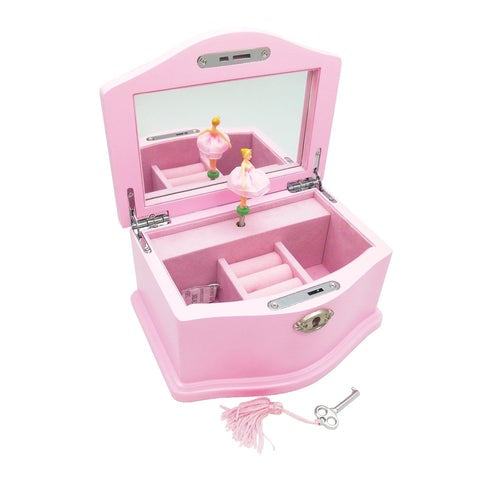Wooden Pink Musical Jewellery  Box