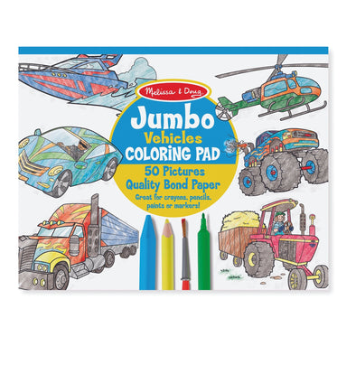 Jumbo Colouring Pad - Vehicles