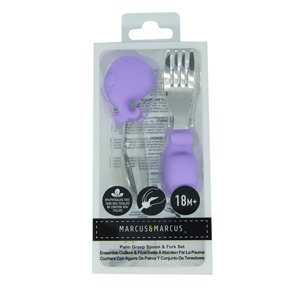 Silicone Palm Grasp Spoon & Fork Set