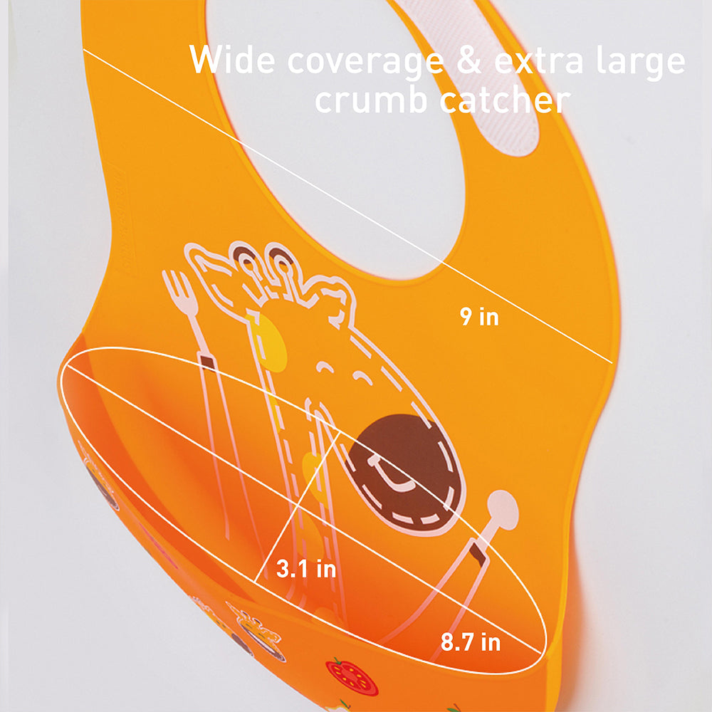 Wide Coverage silicone Bib
