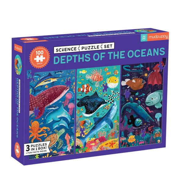 100pc Depths of the Ocean Puzzle - 3 in 1