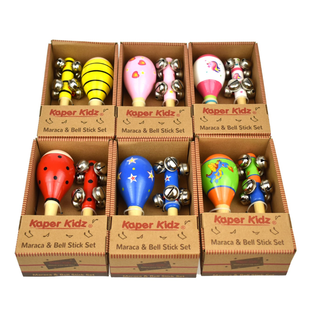 Maraca and Bell Stick Set