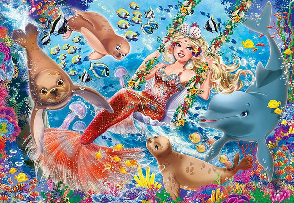 2 x 24 pc Puzzle - Mermaid Tea Party