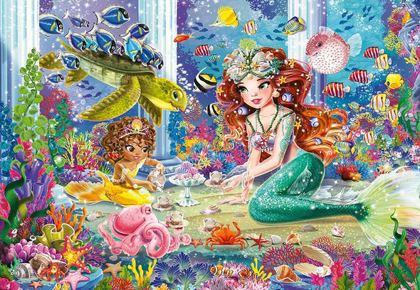 2 x 24 pc Puzzle - Mermaid Tea Party