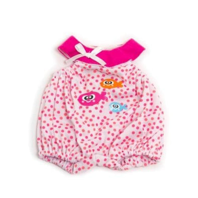 Dolls Clothes - Light pink polkadot pyjamas, (32cm doll)