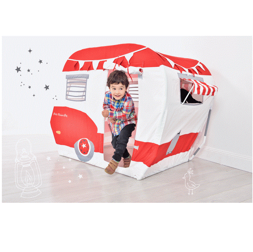 Red Caravan Vintage Camper Cubby
