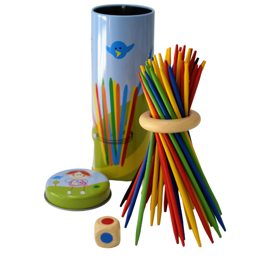 Wooden Pick-up  Sticks Tin Game