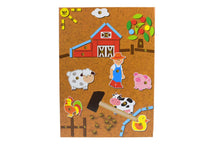 Wooden Pin-Cork Toys - Farm