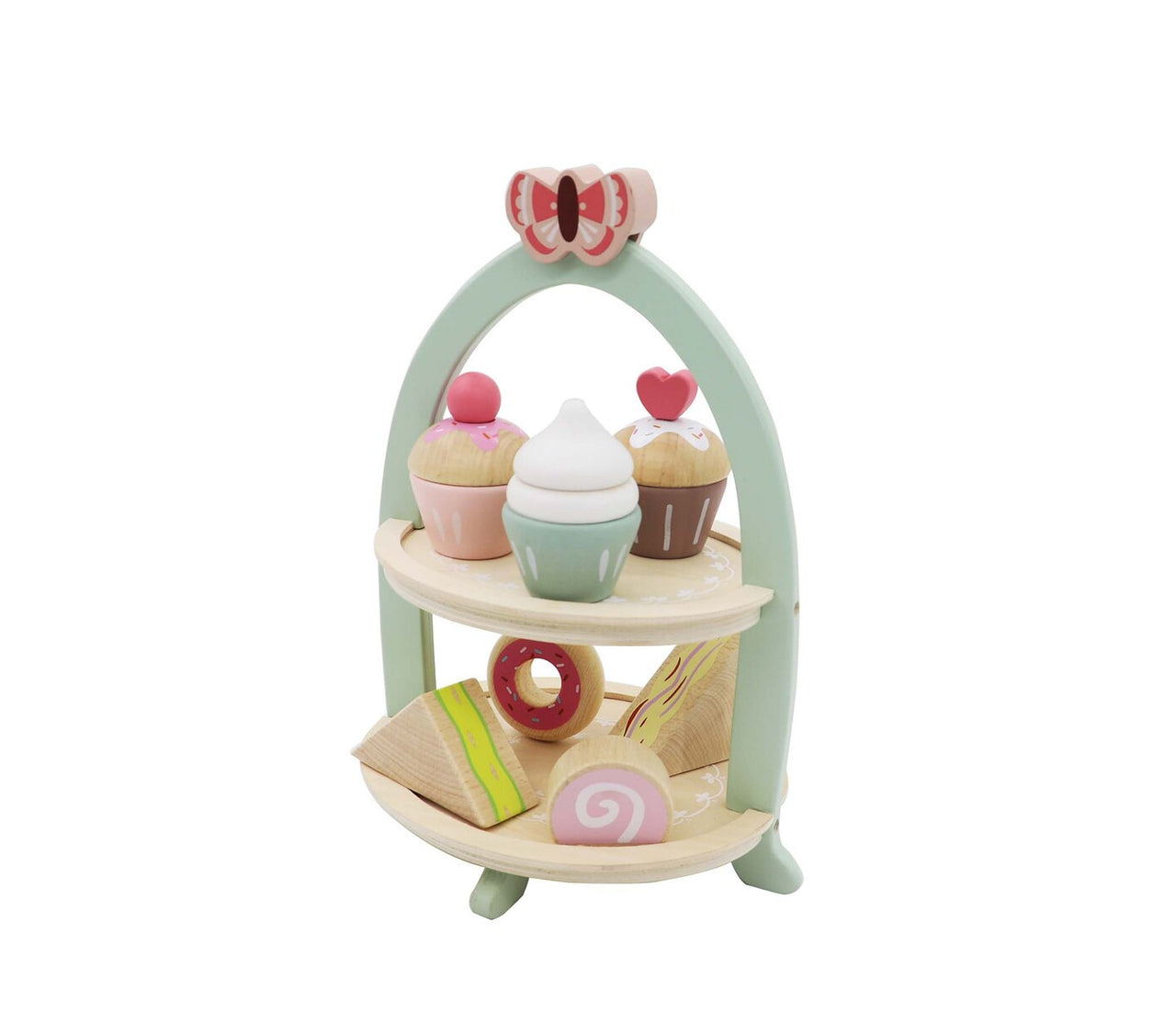 Wooden High Tea Cake Stand Playset
