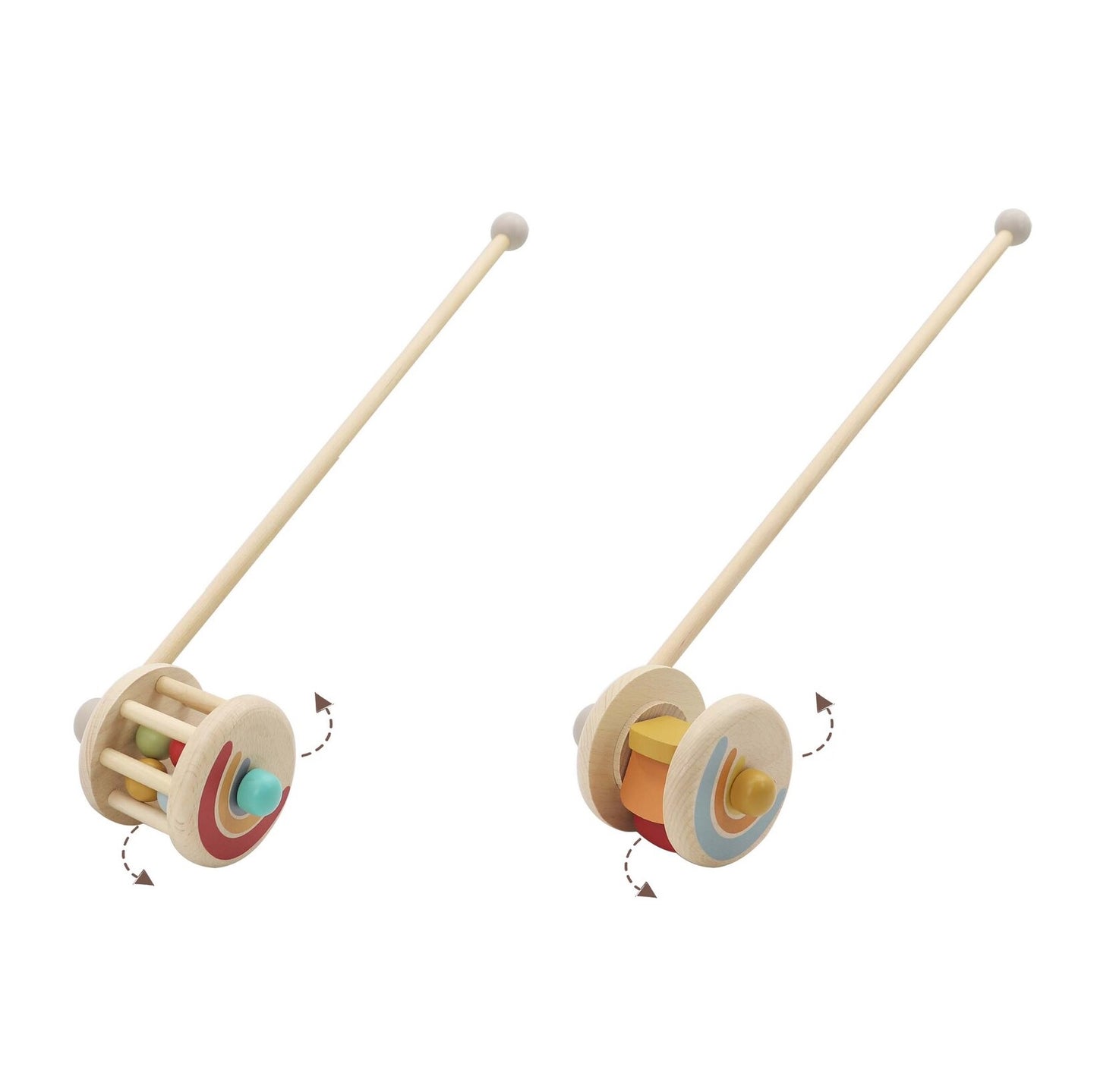 Calm and Breezy Wooden Push Along  - assorted