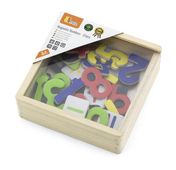 Wooden Magnetic Numbers - 37pcs