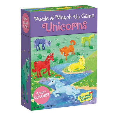 Match Up Game and Puzzle - Unicorns