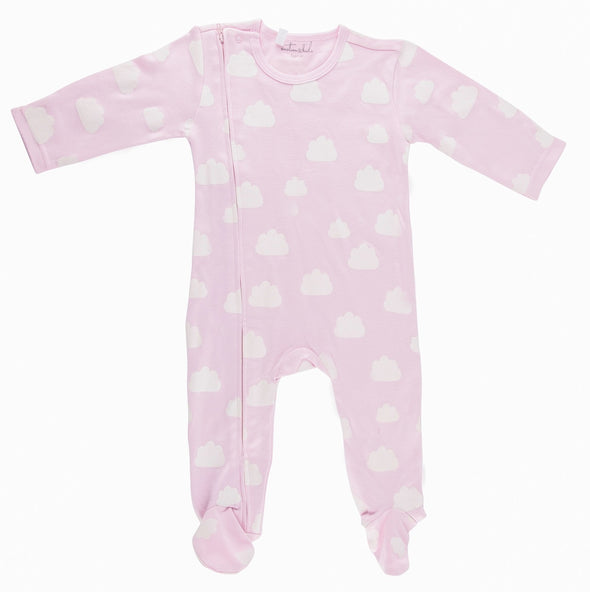 Zipped Outfit with Feet - Candy Pink Cloud