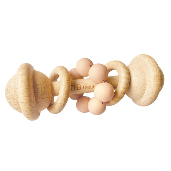 Eco Friendly Wooden Rattle Blush