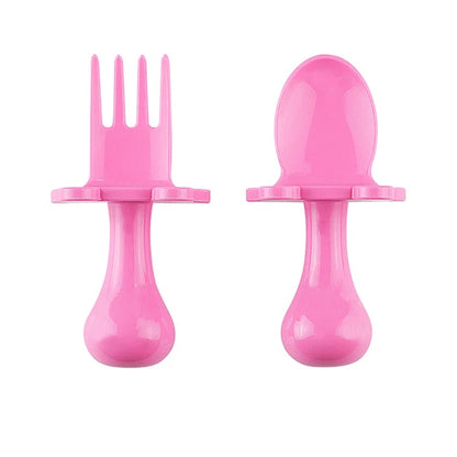 Small Hands Baby Utensils Ergonomic Spoon and Fork Set
