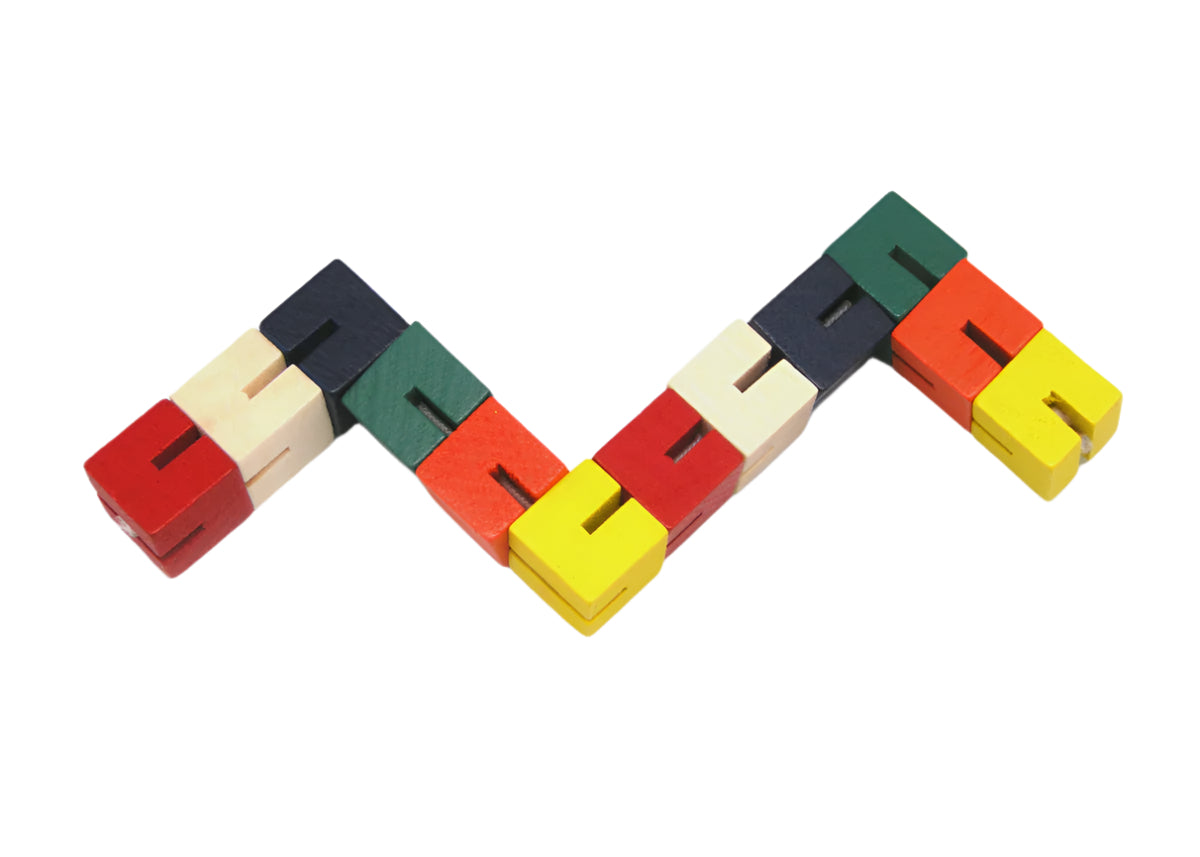 Wooden Twist & Lock Blocks - Pastel