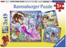 3 x 49 pc Puzzle - Charming Mermaids