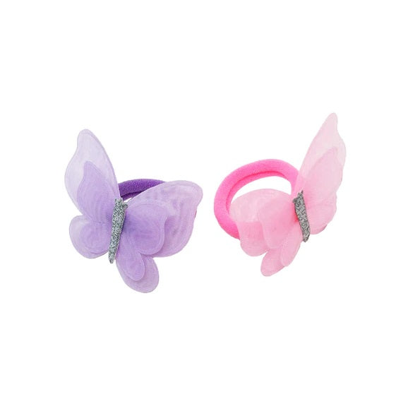 Rainbow Butterfly Hair Elastics
