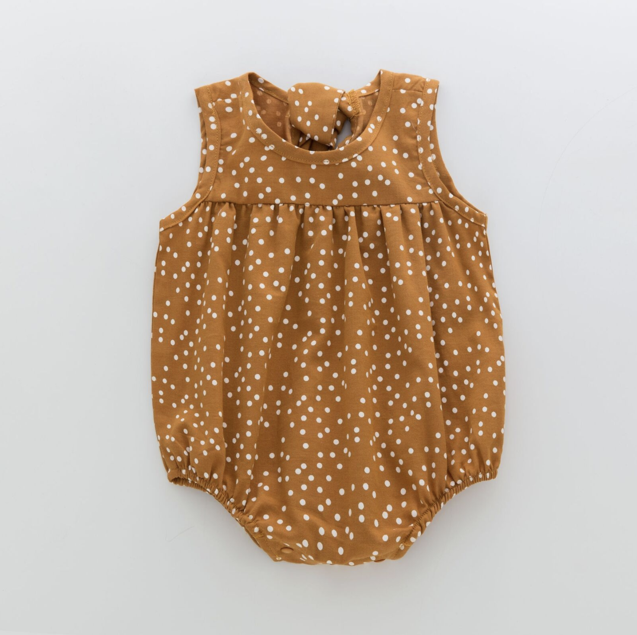 Love You All Year Long Mustard Romper