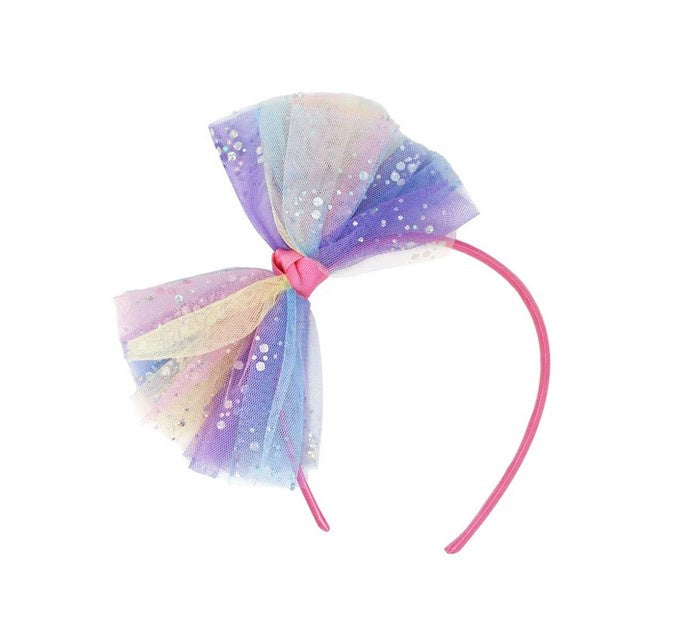 Head Band - Pastel Rainbow Oversized Bow