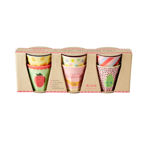 Melamine Kids Cups Set - Happy Fruits