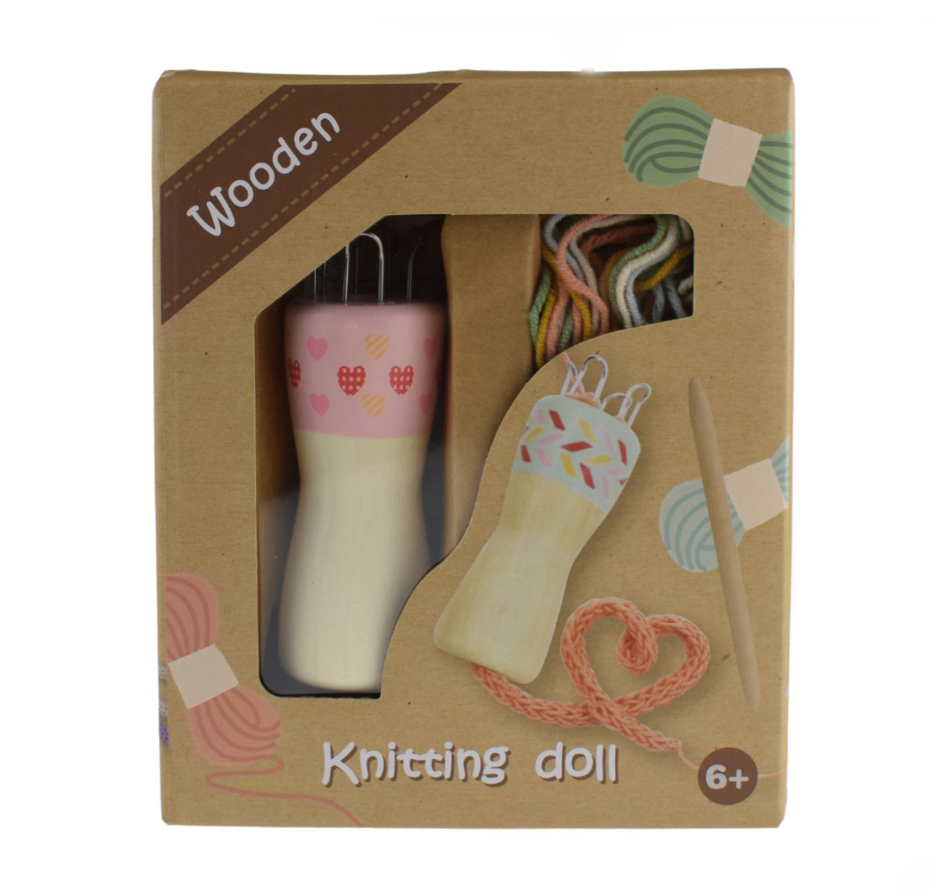 Wooden Knitting Doll