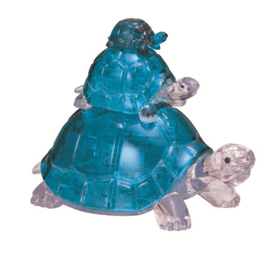 37 pc Crystal Puzzle - Blue Turtles