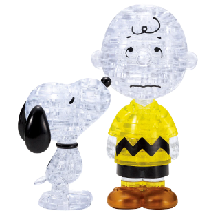 77 pc Crystal Puzzle - Snoopy and Charlie Brown