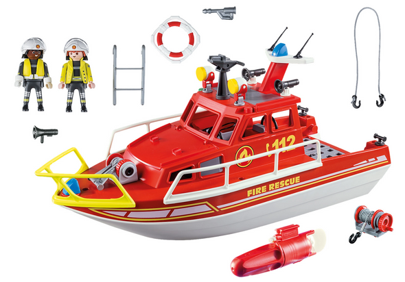 City Action - Floating Fire Rescue Boat with Underwater Motor 70147