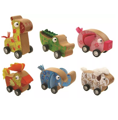 Wooden Pull Back Animals