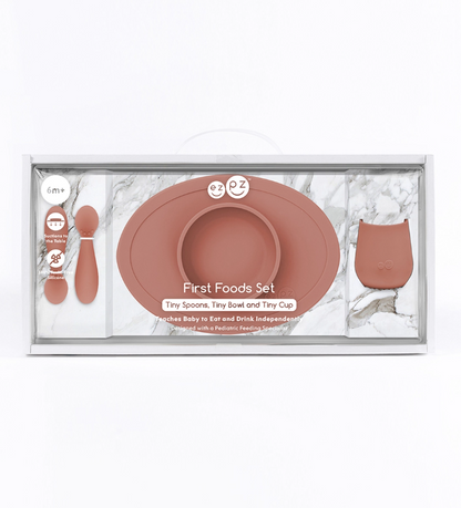 First Foods Set: Tiny Spoons, Tiny Bowl and Tiny Cup