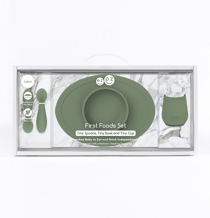 First Foods Set: Tiny Spoons, Tiny Bowl and Tiny Cup