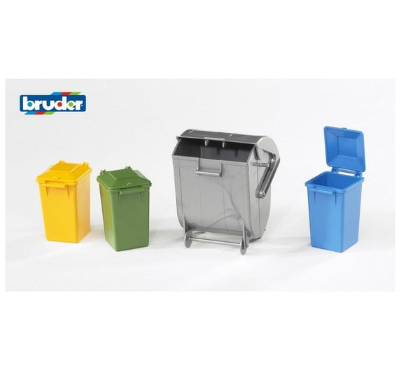 Garbage can set (3 small, 1 large)