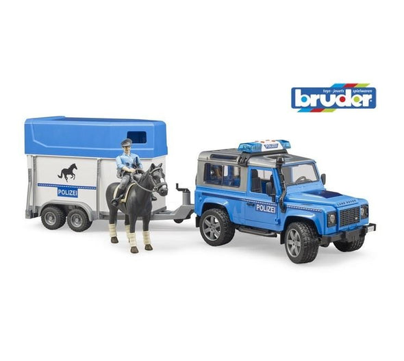 Land Rover Defender Police vehicle w/horse trailer 02588