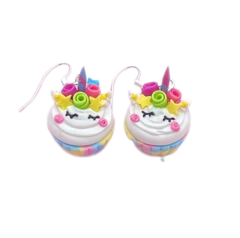 Unicorn Cupcake Dangle Earrings