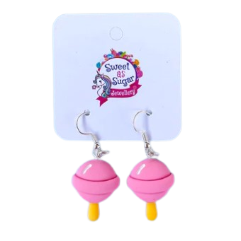 Pink Lollipop Dangle Earrings