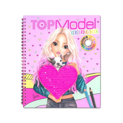 Top Model Colouring Book with Sequins