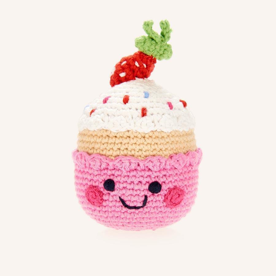 Friendly Strawberry Cupcake Rattle