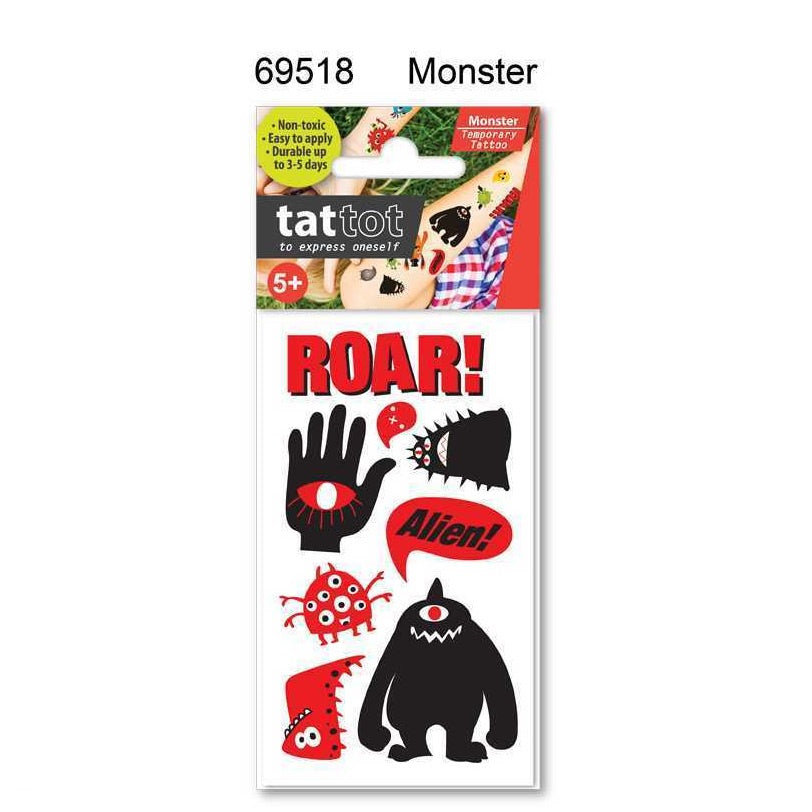 Temporary Tattoo - Mini Monster Colour