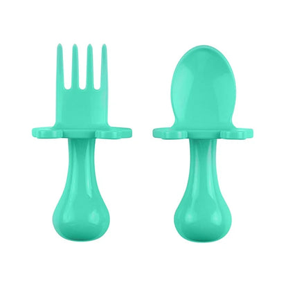 Small Hands Baby Utensils Ergonomic Spoon and Fork Set
