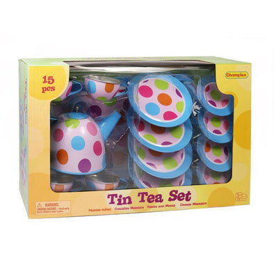 Tin Tea Set - spots