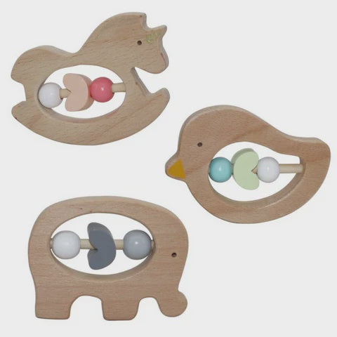 Wooden Bird Rattle