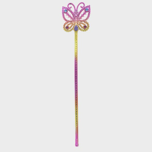 Rainbow Butterfly Wand with Gems