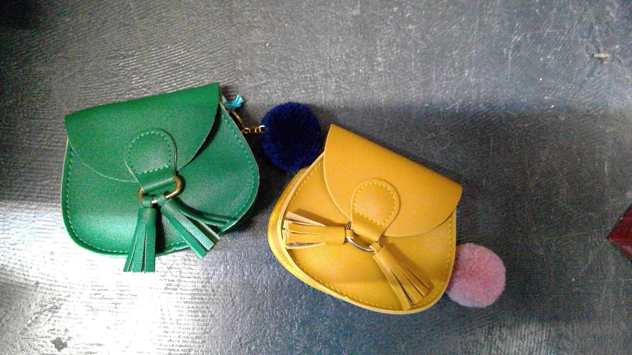 Small Shoulder Bag with PomPom